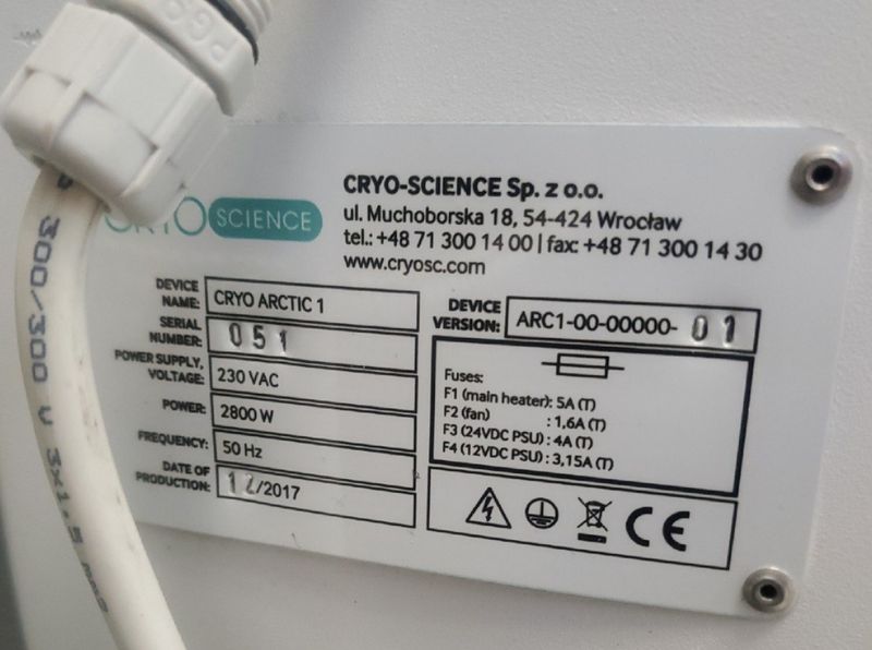 2017 Cryo Arctic used cryotherapy machine, San Diego, CA, USA - photo 2