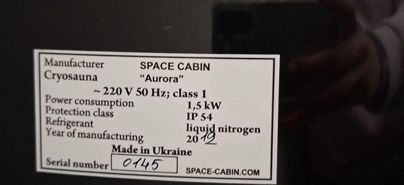 2022 Space Cabin Aurora, The Netherlands used cryotherapy machin - photo 3